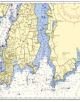 Little Compton, RI Nautical Chart Placemats, set of 4