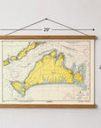 Martha's VIneyard, MA Nautical Chart Fabric Scroll
