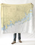 Darien, CT Nautical Chart Blanket