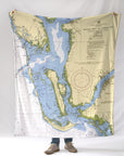 Sanibel Island, FL Nautical Chart Blanket