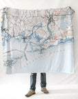 Westerly, RI Vintage Topo Map Blanket