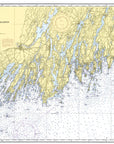 Monhegan Island to Cape Elizabeth Vintage Nautical Chart Placemats, set of 4
