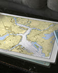 Boston Inner Harbor Nautical Chart Placemats, set of 4