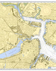 Boston Inner Harbor Nautical Chart Placemats, set of 4
