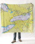 Lake Ontario Nautical Chart Blanket
