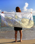 Northport NY, Long Island Chart Quick Dry Towel
