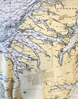 Kodiak Island, Nautical Chart Blanket