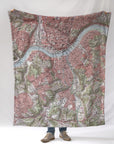 Covington & Newport, KY Vintage Topo Map Blanket