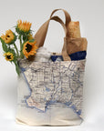 San Pedro CA antique map Tote