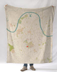 Nashville TN / Vanderbilt University / Sea Glass w/ Heart Blanket