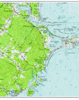Biddeford Pool, Maine Laminated Map Placemat