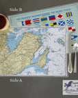 Marblehead Harbors MA Nautical Chart Placemats, set of 4