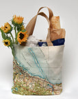 Plimoth Patuxet Museum Vintage Map w/ logo Tote