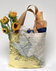 Plimoth Patuxet Museum Nautical Chart w/ logo Tote