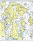 San Juan Islands, WA Nautical Chart Placemats, set of 4