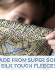 Houston - Galveston TX Vintage Topo Map Blanket