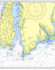 Sakonnet River Area 1958 Chart Placemats - set of 4