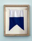 "A" Nautical Flag in Glass-Free Shadow Box Frame