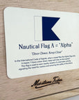 "A" Nautical Flag in Glass-Free Shadow Box Frame