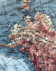Detailed northern polar map scarf accessory close up