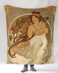 Alphonse Mucha's 'Music' Blanket