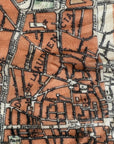 Barcelona, España, Vintage Map, c. 1915 Scarf
