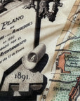 Barcelona, España, Vintage Map, c. 1915 Scarf