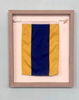 "D" Nautical Flag in Glass-Free Shadow Box Frame