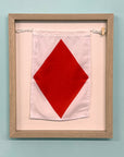 "F" Nautical Flag in Glass-Free Shadow Box Frame