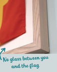 "O" Nautical Flag in Glass-Free Shadow Box Frame