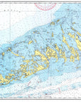 Key West to Big Pine Island Chart Placemats, set of 4
