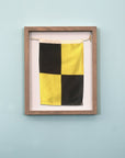 "L" Nautical Flag in Glass-Free Shadow Box Frame