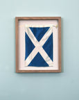 "M" Nautical Flag in Glass-Free Shadow Box Frame