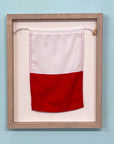 "H" Nautical Flag in Glass-Free Shadow Box Frame