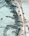 Detailed northern polar map scarf accessory close up