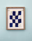 "N" Nautical Flag in Glass-Free Shadow Box Frame