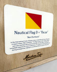 "O" Nautical Flag in Glass-Free Shadow Box Frame