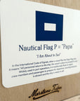 "P" Nautical Flag in Glass-Free Shadow Box Frame