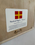 "R" Nautical Flag in Glass-Free Shadow Box Frame