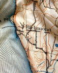 Seattle, WA Puget Sound, Vintage Map Scarf