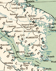 Chesapeake Bay Vintage Map Blanket