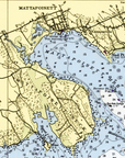 Buzzards Bay with Cuttyhunk, MA Nautical Chart Blanket