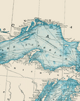 Great Lakes Vintage Map Blanket