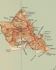 Hawaiian Islands Vintage Map Blanket