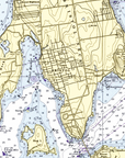 Newport, Rhode island Vintage Nautical Chart Blanket