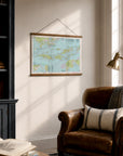 Virgin Islands Nautical Chart Canvas Wall Scroll