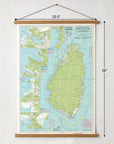 St. Lucia Nautical Chart Canvas Wall Scroll