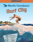 Vintage Surf Poster - 22" x 28" - Customized to your town