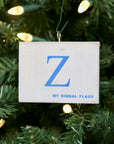 "Z" Flag Vintage Ornament - mysignalflags