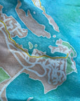Bermuda Watercolor Map Scarf - Maritime Tribes USAScarf